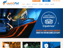 Tablet Screenshot of launchpadtrampoline.com